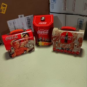 Vintage Coca-Cola lunch box mini set